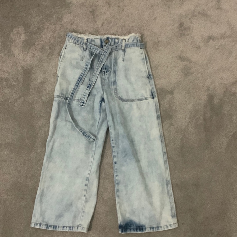 Farrow Size medium acid washed wide leg denim